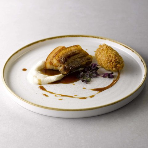 Talerz płytki z rantem Stonecast Barley White 210 mm Churchill