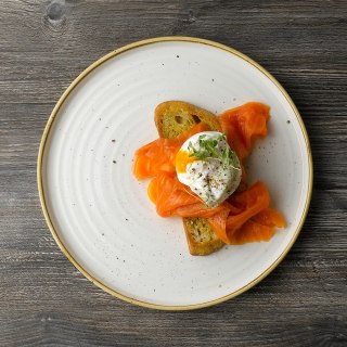 Talerz płytki z rantem Stonecast Barley White 260 mm x (H)20 Churchill