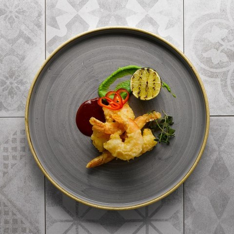 Talerz płytki z rantem Stonecast Peppercorn Grey 210 mm Churchill