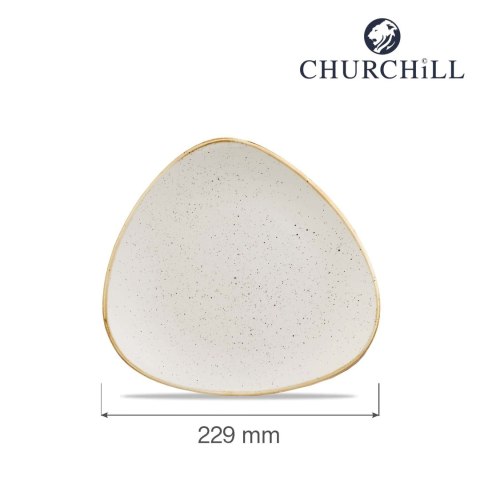 Talerz trójkątny Stonecast Barley White 229 mm Churchill