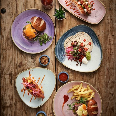 Talerz trójkątny Stonecast Duck Egg Blue 229 mm Churchill