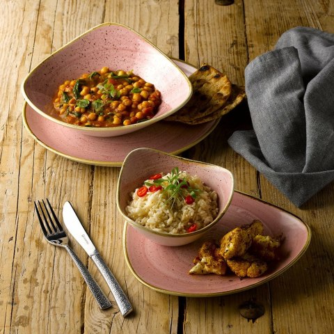 Talerz trójkątny Stonecast Petal Pink 153 mm, 260 ml Churchill