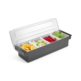 Pojemnik barmański na dodatki do drinków - 4 wkłady, Bar up, 480x150x(H)100mm Bar Up