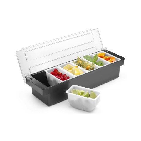 Pojemnik barmański na dodatki do drinków - 6 wkładów, Bar up, 480x150x(H)100mm Bar Up