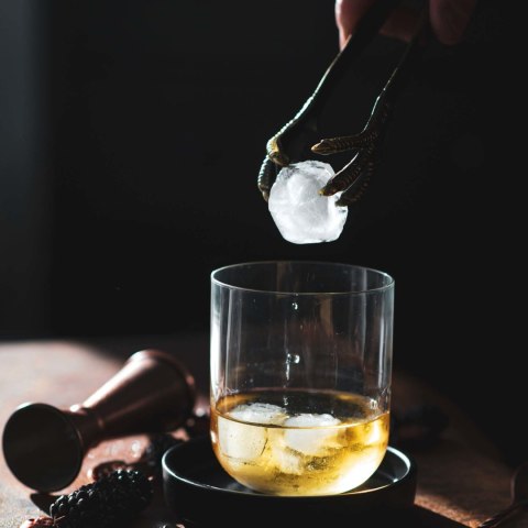 Szczypce do lodu szpony, Antique Brass BarFly