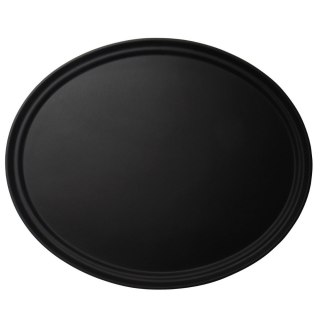 Taca do serwowania Camtread owalna, antypoślizgowa, czarna 685x560x32 mm, Cambro CAMBRO