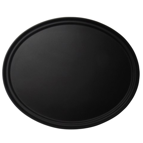 Taca do serwowania Camtread owalna, antypoślizgowa, czarna 685x560x32 mm, Cambro CAMBRO