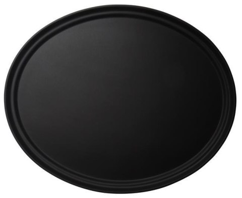 Taca do serwowania Camtread owalna, antypoślizgowa, czarna 685x560x32 mm, Cambro CAMBRO