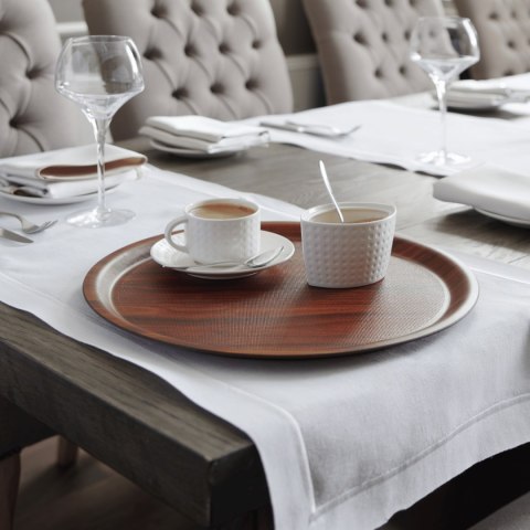 Taca antypoślizgowa, orzech - owalna 230 x 160 mm Amerbox