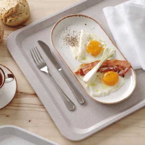 Taca poliestrowa gładka GN1/1 granit - 530x325 mm Amerbox