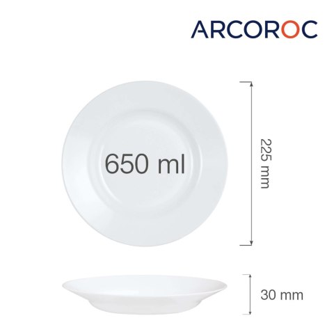 Talerz głęboki Everyday 650 ml, 225 mm, h - 30 Arcoroc
