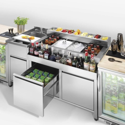 Barowy stół konstrukcyjny Oxygen, 600x650x(H)900 mm, Barmatic Barmatic