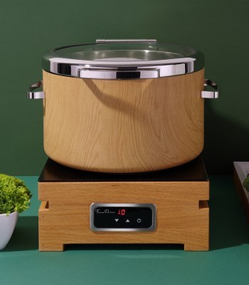 Podgrzewacz Indukcyjny GN 1/1 z Pokrywą Szklaną De Luxe Madeira Fine Dine