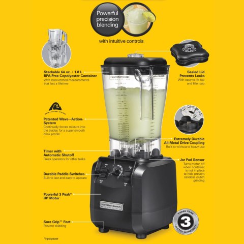 Blender Barmański Hamilton Beach Commercial HBH550R-CE Fury 1,8l 880W
