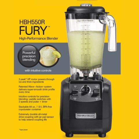 Blender Barmański Hamilton Beach Commercial HBH550R-CE Fury 1,8l 880W