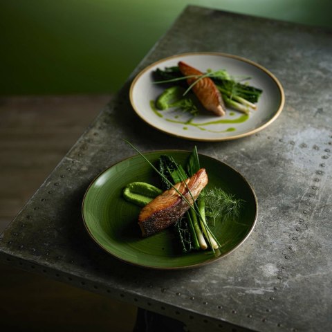 Miska trójkątna Stonecast Sorrel Green, 240mm Churchill