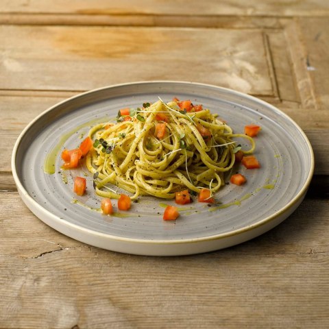 Talerz organiczny z wysokim rantem Stonecast Peppercorn Grey, 200mm Churchill