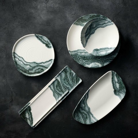 Talerz organiczny z wysokim rantem Tide Black, 200mm Churchill