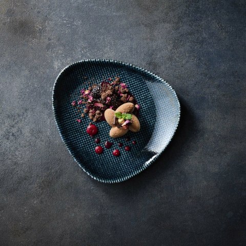 Talerz trójkątny Astro Metallic Blue, 270mm Churchill