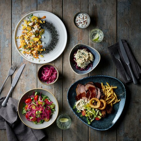 Talerz trójkątny Astro Metallic Blue, 270mm Churchill