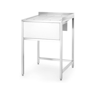 Narożny stół Oxygen Hybrid z ukrytą komorą zlewową i myjką do płukania dzbanków, 650x650x(h)900mm Barmatic