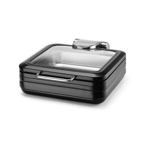 Podgrzewacz Indukcyjny GN 2/3 z Pokrywą Szklaną De Luxe Black Fine Dine