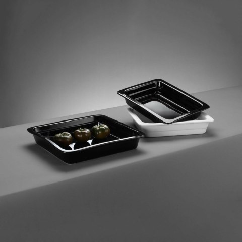 Pojemnik porcelanowy GN 1/1, czarny, 525x320x(h)68mm Fine Dine