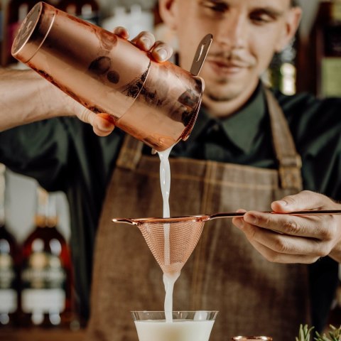 Shaker barmański 3-częściowy w stylu japońskim Diamond Lettice, miedź, BarFly 700ml BarFly