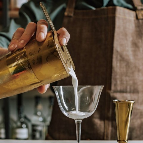 Shaker barmański 3-częściowy w stylu japońskim Diamond Lettice, złoty, BarFly 700ml BarFly