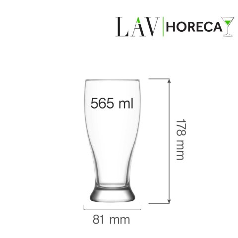 Szklanka do piwa Belfast 565 ml, LAV (dawniej LV-BRO29Z) LAV