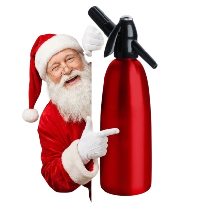 Syfon do wody sodowej gazowanej saturator 1 litr CZERWONY