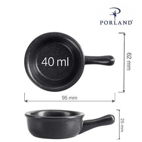 Mini naczynie z rączką Coal 60 mm Porland