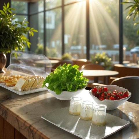 Miska skośna Rock, beżowa, 282x275x(h)115mm Fine Dine