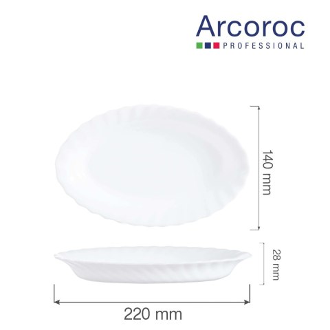 Rawierka Trianon 220x140 mm, h - 28 mm Arcoroc