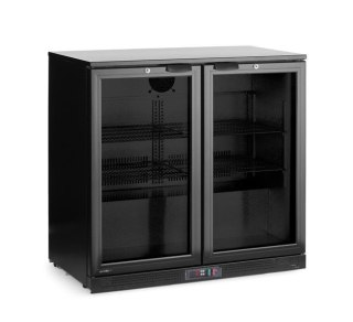 Lodówka barowa 2-drzwiowa Arktic czarna 158 l 230V 160W 900x530x870 mm HENDI 236895