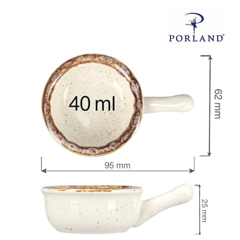 Mini naczynie z rączką Sand 60 mm Porland 04ALM001707