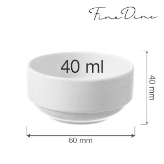Miseczka sztaplowana Bianco 40 ml, 60 mm Fine Dine