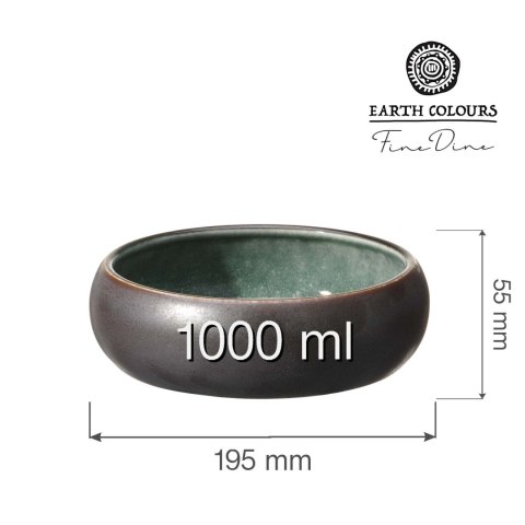 Miska Goro Brown Green 195mm, 1000 ml Fine Dine