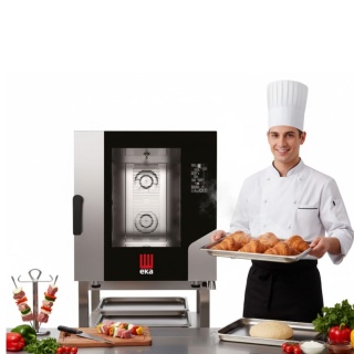 Piec Konwekcyjno-Parowy Elektryczny Eka Millennial Black Mask Gastro 7x GN 1/1