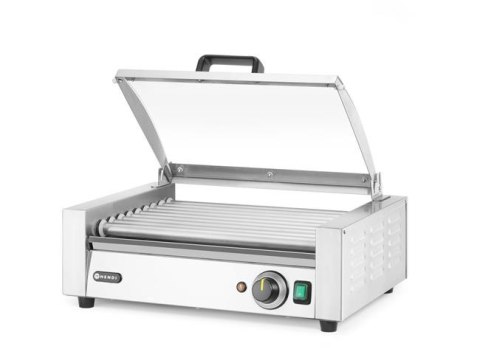 Podgrzewacz rolkowy do parówek 9 rolek jednostrefowy z pokrywą HENDI 268643