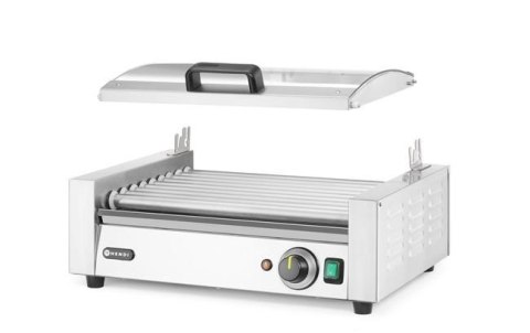 Podgrzewacz rolkowy do parówek 9 rolek jednostrefowy z pokrywą HENDI 268643