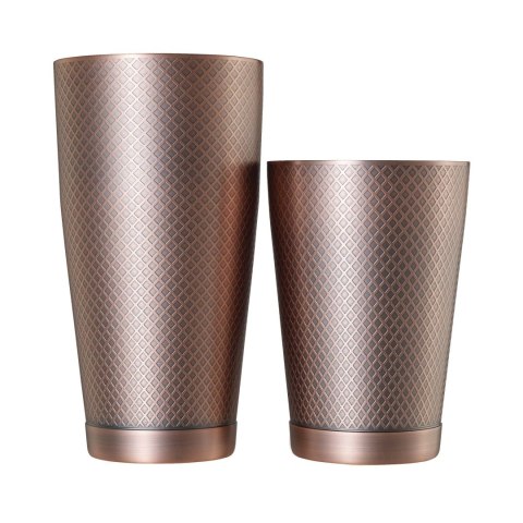 Shaker tin tin Diamond Lattice, antyczna miedź, Barfly, 830/530ml BarFly