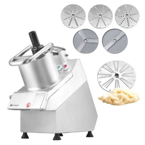 Szatkownica elektryczna z dużym otworem i zestawem 6 tarcz Hendi 231852M