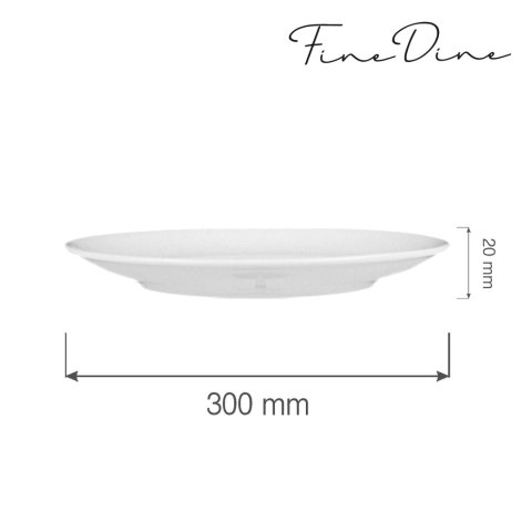 Talerz bez rantu Bianco 300 mm Fine Dine 770146