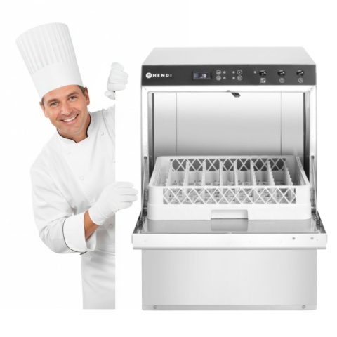 Zmywarka gastronomiczna 230/400V z pompą i dozownikami Hendi 237366
