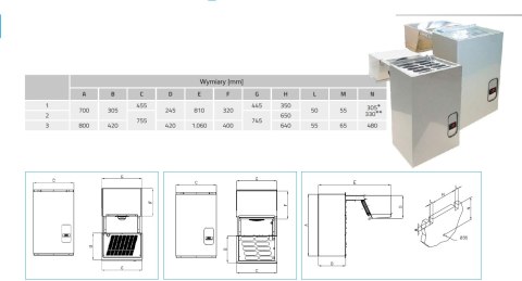 Agregat chłodniczy do komory chłodniczej wydajny Resto Quality RQMZHU/05S1