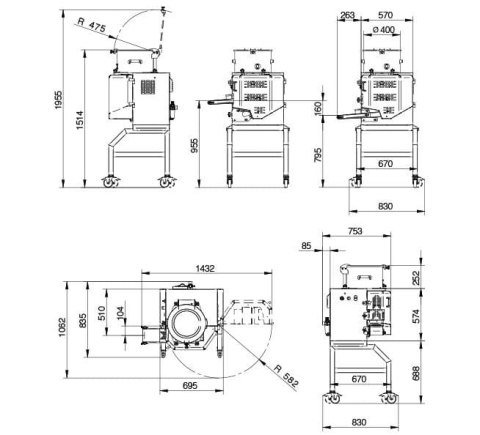 Automatyczna formierka do mięsa i klopsików 0,9 kW 6000 szt/h Resto Quality C/E HF