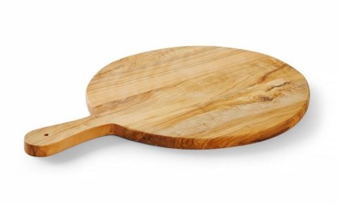 Deska do serwowania z drewna oliwnego, HENDI, ⌀320x(H)19mm, Okrągły Wariant podstawowy