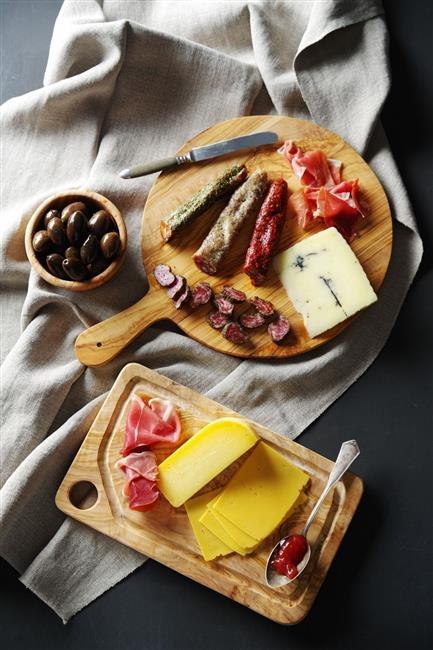 Deska do serwowania z drewna oliwnego, HENDI, ⌀320x(H)19mm, Okrągły Wariant podstawowy