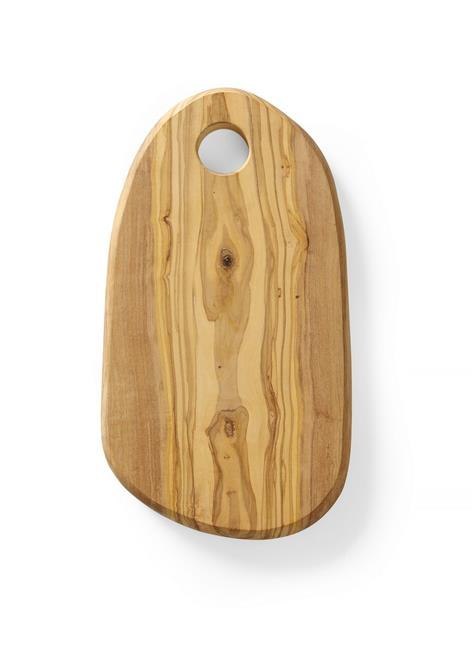 Deska do serwowania z drewna oliwnego z otworem, HENDI, 250x165x(H)18mm Wariant podstawowy